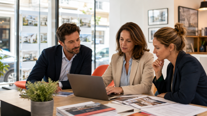 Professionnels de l’immobilier analysant la reprise du marché à la rentrée 2026